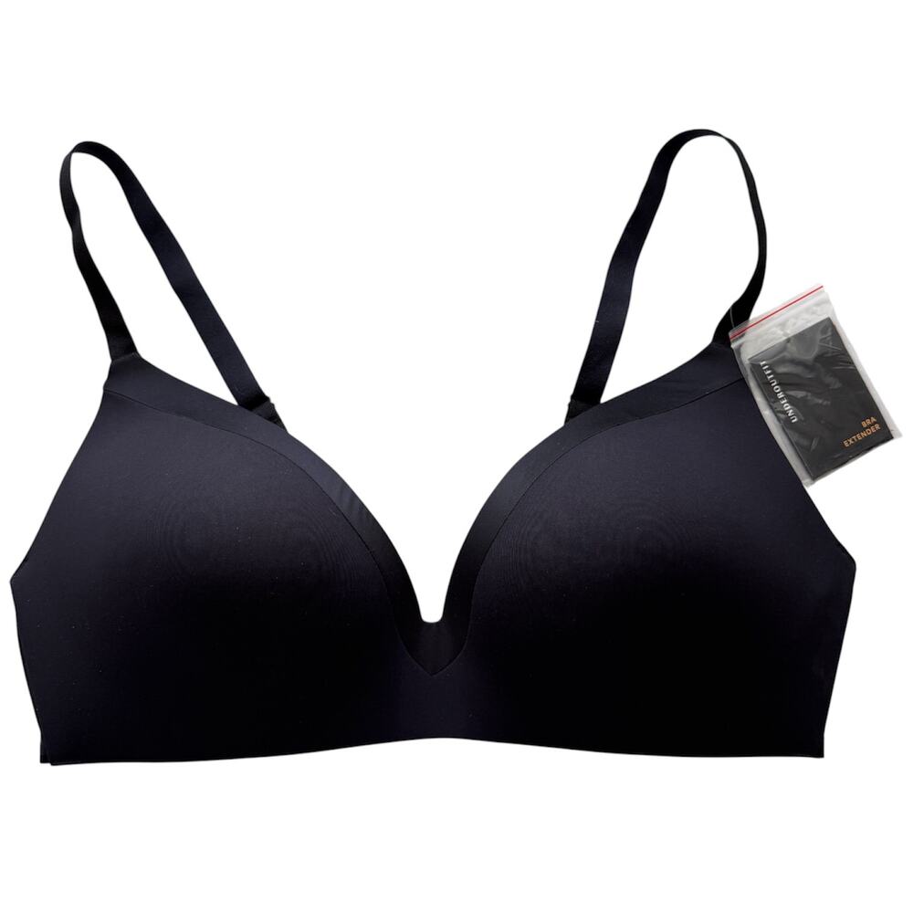 Underoutfit The Satin Grace Wireless 3D Molded Black Bra Size XXL 2X NWT NEW